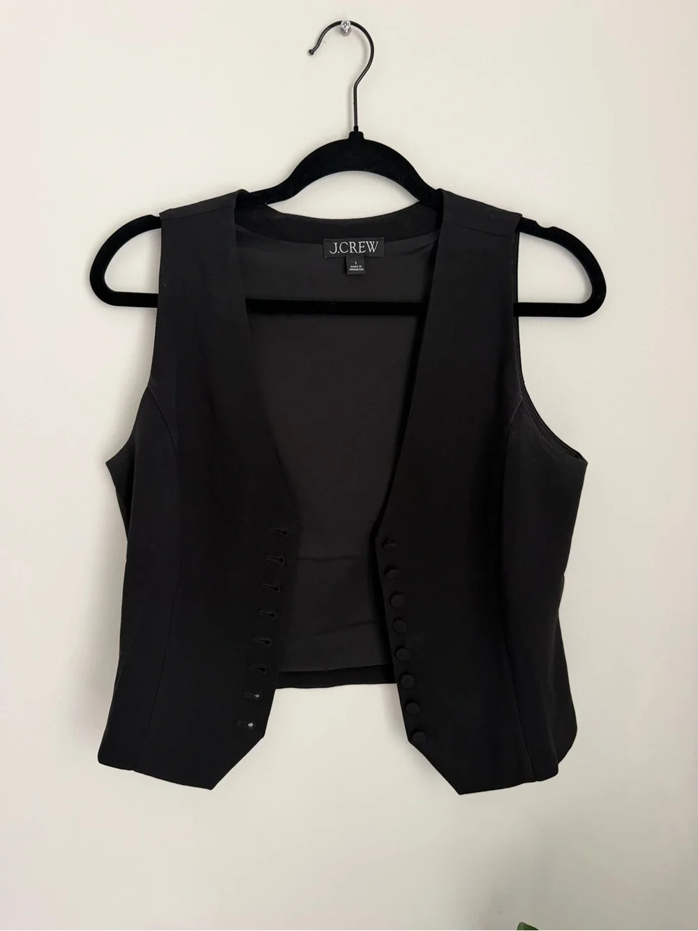 J. Crew Slim-Fit Tuxedo Vest in City Crepe